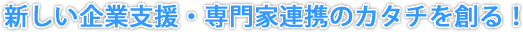 新しい企業支援・専門家連携のカタチを創る！